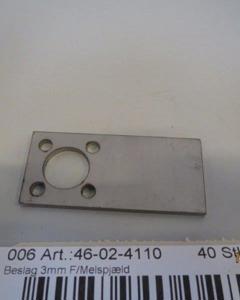 Bracket / plate SST 3mm f/down gate flap